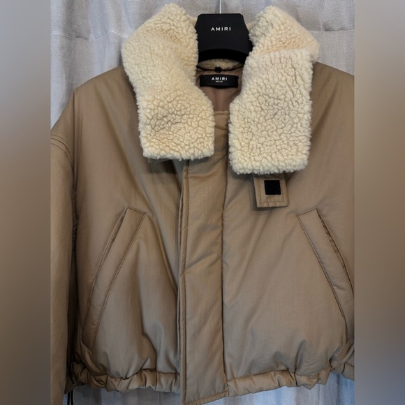 Amiri Short Parka Jacket in Dark Khaki - Sz M - Picture 7 of 15